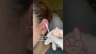 HOW TO CLEAN YOUR PIERCINGS AT HOME piercing piercingjewelry bodypiercing earrings jewelry [upl. by Assertal269]