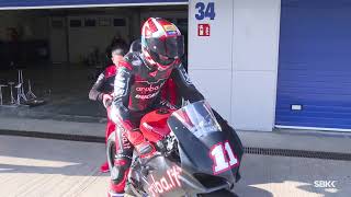 Ducati Panigale V2 gets first outing with Nicolo Bulega [upl. by Rollins839]