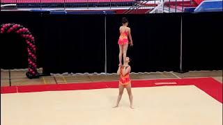 Coupe provinciale 2019 de Gym acrobatique  Estelle et Léann  Québec Performance [upl. by Richma924]