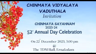 CHINMAYA VIDYALAYA  Annual Day Celebration [upl. by Alla]