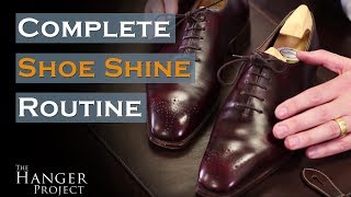 Complete Shoe Shine Routine [upl. by Nnylsia]