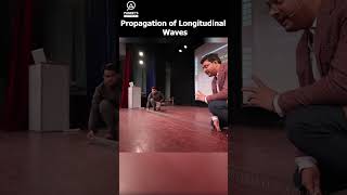 Longitudinal Waves Using Slinky Coil  Physics Experiment physics experiment science shorts [upl. by Noyr]