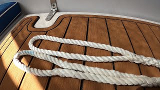 How to splice rope Making a loop in 3 strand for dock lines [upl. by Wendel]