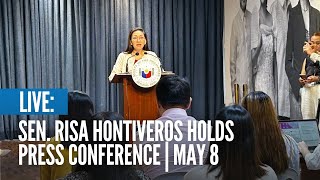 LIVE Sen Risa Hontiveros holds press conference  May 8 [upl. by Ayatnohs459]