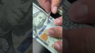 How to Spot Fake Money vs Real Money FakeMoney CounterfeitCash SecurityFeatures MoneyLumps [upl. by Yorker]