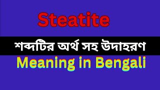 Steatite Meaning In Bengali Steatite mane ki [upl. by Etnoval]