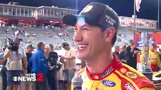 Interview with Joey Logano after he wins the AllStar Race at North Wilkesboro Speedway [upl. by Airpal18]