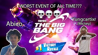 Fortnite Big Bang event reaction featuring yungcartixrmickey [upl. by Brit344]