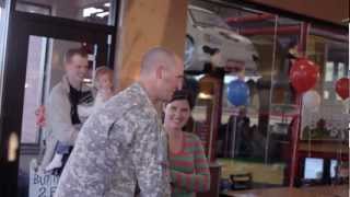 Soldier Surprises Family with the Help of the Chickfila Santa Cow [upl. by Londoner]