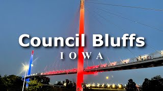 COUNCIL BLUFFS Iowa 🇺🇸 Driving Downtown 4K [upl. by Cecil]