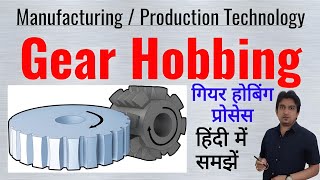 Gear hobbing process  gear hobbing process in hindi  explain gear hobbing process [upl. by Desiri]