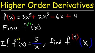 Higher Order Derivatives [upl. by Yelahc]