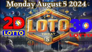 PCSO 5PM Lotto Results  Monday August 5 2024  Live Draw Update [upl. by Aizek]