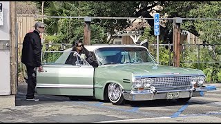 Kourtney amp Travis Barker Cruise in Vintage Car [upl. by Ansel]