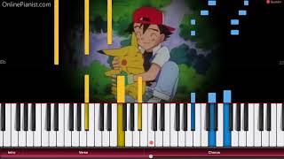 Pokémon Theme  Piano Tutorial [upl. by Manwell227]