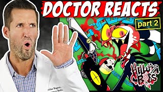 ER Doctor REACTS to Craziest HELLUVA BOSS Injuries PART 2 [upl. by Otreblon]