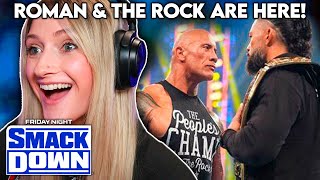 WWE SMACKDOWN REACTION The Rock AND Roman 21624 [upl. by Gainor649]