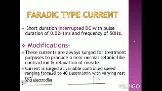 Interrupted Direct current vs Faradic type current [upl. by Dee]