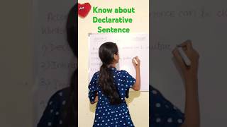 What is Declarative Sentences  By Manyata Edutech education elearningkidseducation english [upl. by Adiraf]