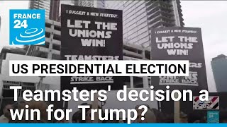 Teamsters say won’t back presidential candidate but prefer Trump in poll • FRANCE 24 English [upl. by Yemar]