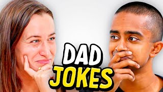 Dad Jokes  Dont laugh Challenge  Sam vs Akila  Raise Your Spirits [upl. by Aihsemak]