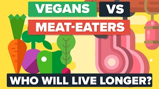 VEGANS vs MEAT EATERS  Who Will Live Longer Food  Diet Comparison [upl. by Schaffel]