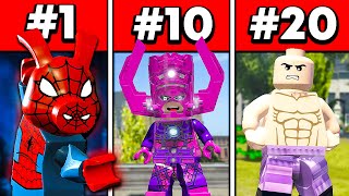 Top 20 WORST Characters in LEGO Marvel Games [upl. by Ayik]