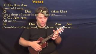 Dust in the Wind Kansas Ukulele Cover Lesson with ChordsLyrics [upl. by Irneh503]