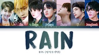 BTS  Rain 방탄소년단  Rain Color Coded LyricsHanRomEng가사 [upl. by Iinden]