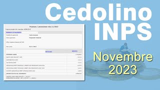 Cedolino di Pensione Novembre 2023  Ecco il pagamento Inps [upl. by Guyer]