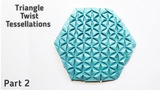 tessellationorigami Triangle twist tessellations origami part 2 [upl. by Klepac]