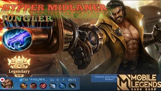 HYPPER JUNGLER ROGER GAMEPLAY MLBB  BUILD TERSAKIT [upl. by Yrak]