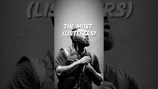 The Top 5 Rappers with the most Monthly Listeners rap hiphop spotify monthly listeners [upl. by Vyse666]