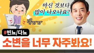 마신거 보다 소변을 자주 봐요빈뇨다뇨서울대 전문의 [upl. by Haerdna]