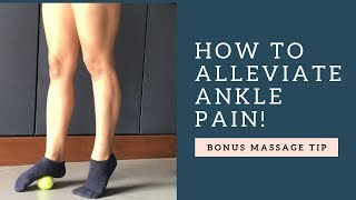 3 Stretches and 1 Strengthening Exercise To Alleviate Ankle Pain  Ankle Pain Management [upl. by Candyce174]