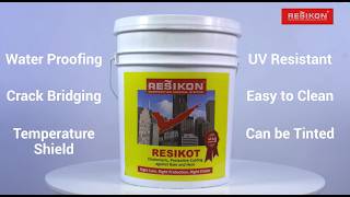 RESIKOT Elastomeric and Water proof coating [upl. by Ahtekahs329]