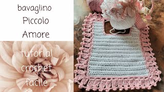 BAVAGLINO PICCOLO AMORE TUTORIAL UNCINETTO FACILENEONATOUNCINETTOTUTORIAL [upl. by Eilatam30]