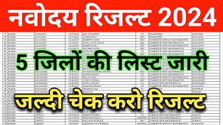 Jnv Class 6 Result 2024  Navodaya vidyalaya class 6 result 2024  jnv result 2024 class 6 [upl. by Notserp]