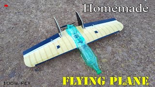 How to make flying Plastic Bottle Rc Wing Plane  FT Goblin [upl. by Lorraine440]