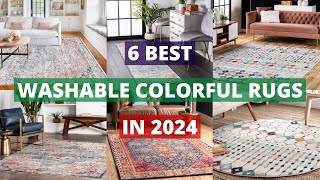 6 Best Machine Washable Colorful Area Rugs In 2024 Review [upl. by Fulvi761]