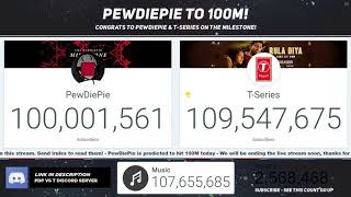 PewDiePie Hits 100 Million With Live Chat [upl. by Lightman]