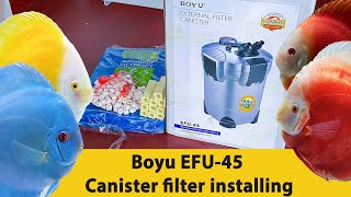 Boyu EFU45 Canister filter installing [upl. by Atinid346]