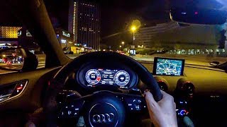 2018 Audi RS3 Sportback NIGHT POV DRIVE  Nice 5 Cylinder Sounds  Lets Drive [upl. by Elehcim]