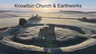 Knowlton Church amp Earthworks on a Cold Frosty Sunday Morning by DJI Mavic 3 PRO [upl. by Ahsaeit]