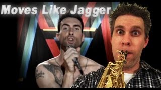 Moves Like Jagger  Alto Saxophone  Maroon 5  BriansThing [upl. by Krenek]