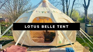 PROEFSLAPEN IN DE LOTUS BELLE TENT Happy Island Afl87 [upl. by Adneram843]