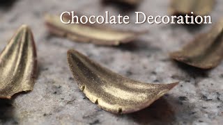 초콜릿 초콜릿 장식 Chocolate Decoration 초콜릿 깃털 만들기 Chocolate Feather [upl. by Heddie]