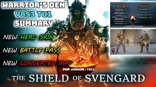 For Honor  Warrior’s Den Y8S3 TU1 Summary  NEW Hero Skin NEW Battle Pass NEW Converted Map [upl. by Fanestil402]