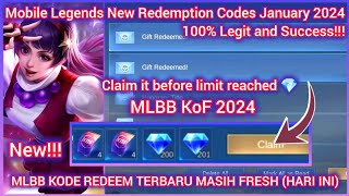 Mobile Legends Redeem Code January 9 2024 Hurry up this is exclusive MLBB Redeem Code ML KoF2024 [upl. by Kattie]