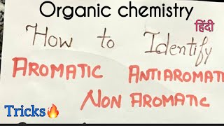 How to identify Aromatic  Antiaromatic  nonaromatic  antiaromatic non aromatic msc chemistry [upl. by Charbonnier337]